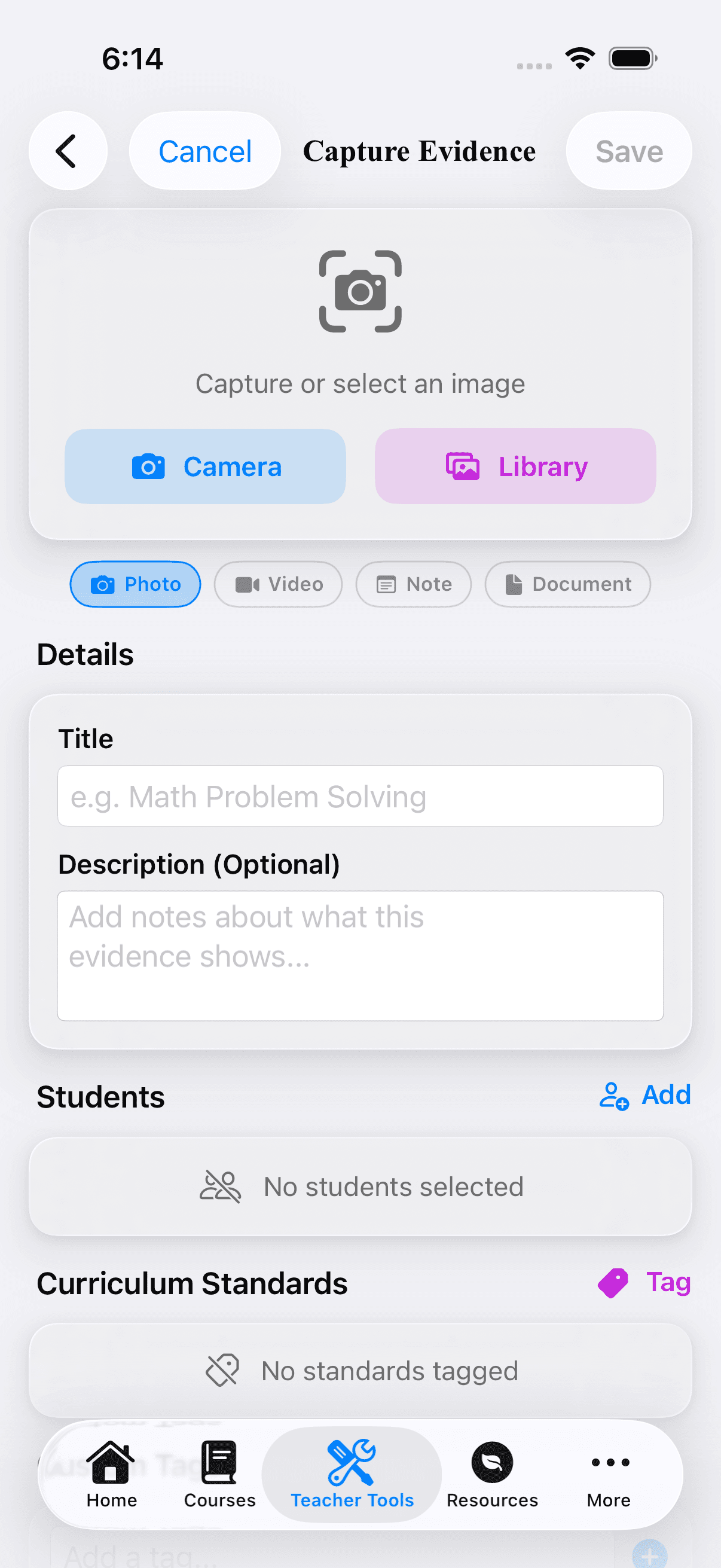 Evidence Capture — iOS